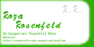 roza rosenfeld business card